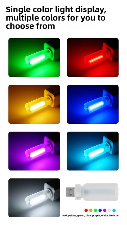 New USB Led Flash Candles Light Bulb Car Interior Decoration Light Car Ambient Lamp Night Frosted Light for Home Car Decoration
