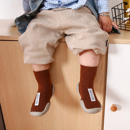 Aikidsay Baby First Socks Shoes Toddler Walker Infant Boys Girls Rubber Soft Sole Floor Barefoot Baby Casual Shoes Knit Booties