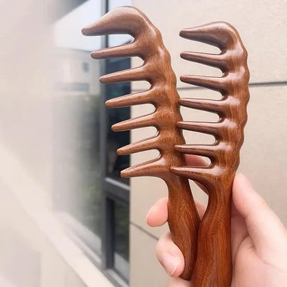 Natural Red Sandalwood Massage Comb 1Pcs Handmade Acupoint Massage Tool for Home SPA Hair Care