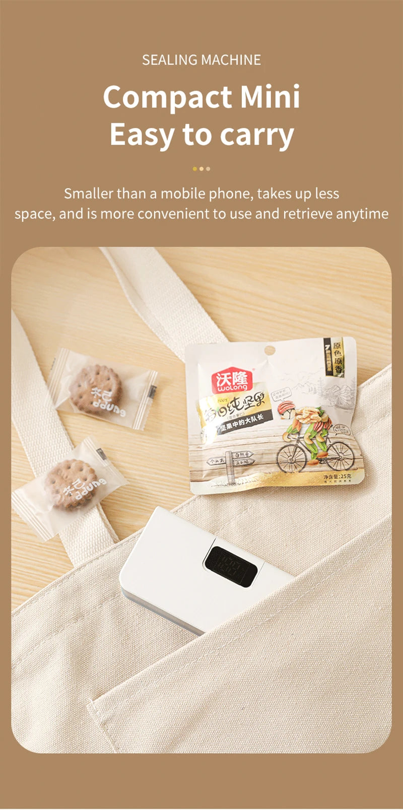 Bag Sealer Mini Plastic Bags Sealer 2in1 Portable Packaging thermal Sealing Machine Rechargeable Food Storage Plastic Bag Sealer