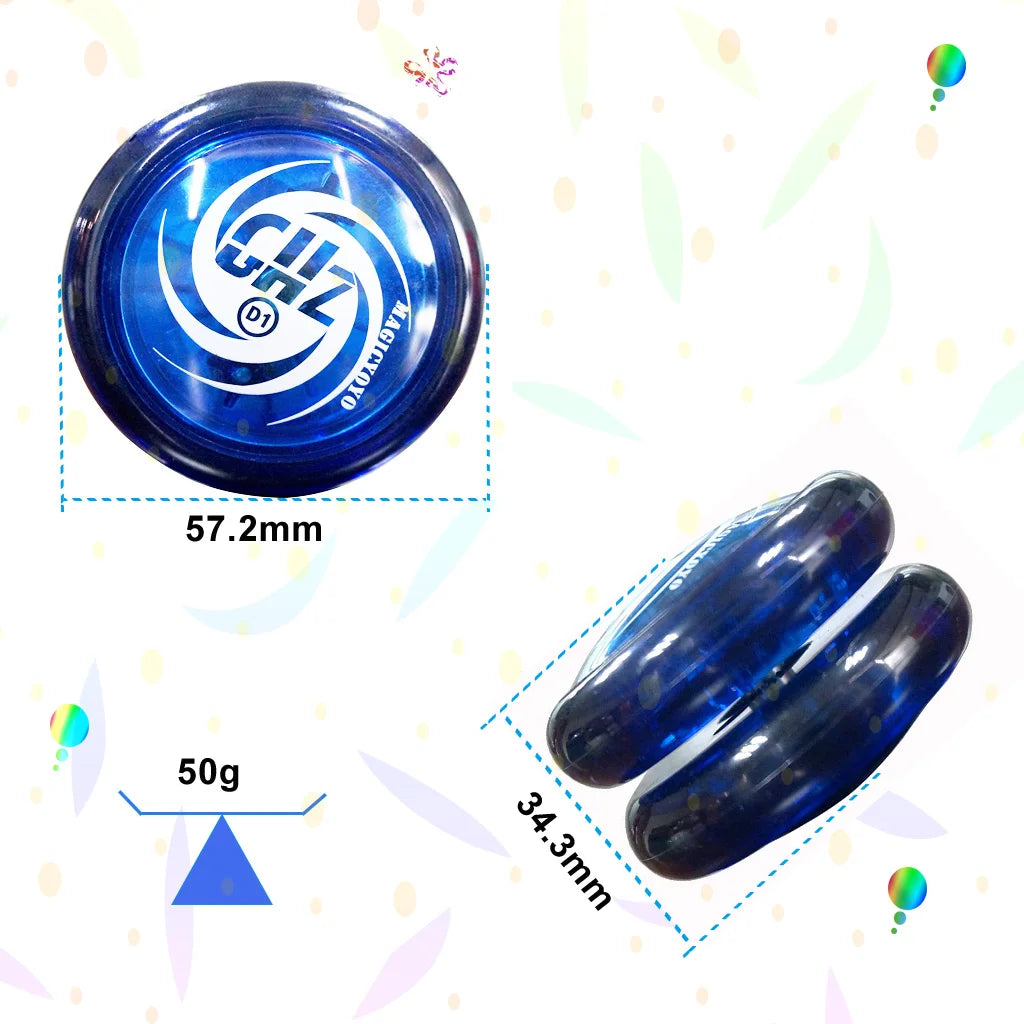 Ghost Hand Responsive Pro Level D1 Basic 2A Ball Bearing Yoyo for Fingertip Rope String Trick Game Looping Play Indoor Outdoor