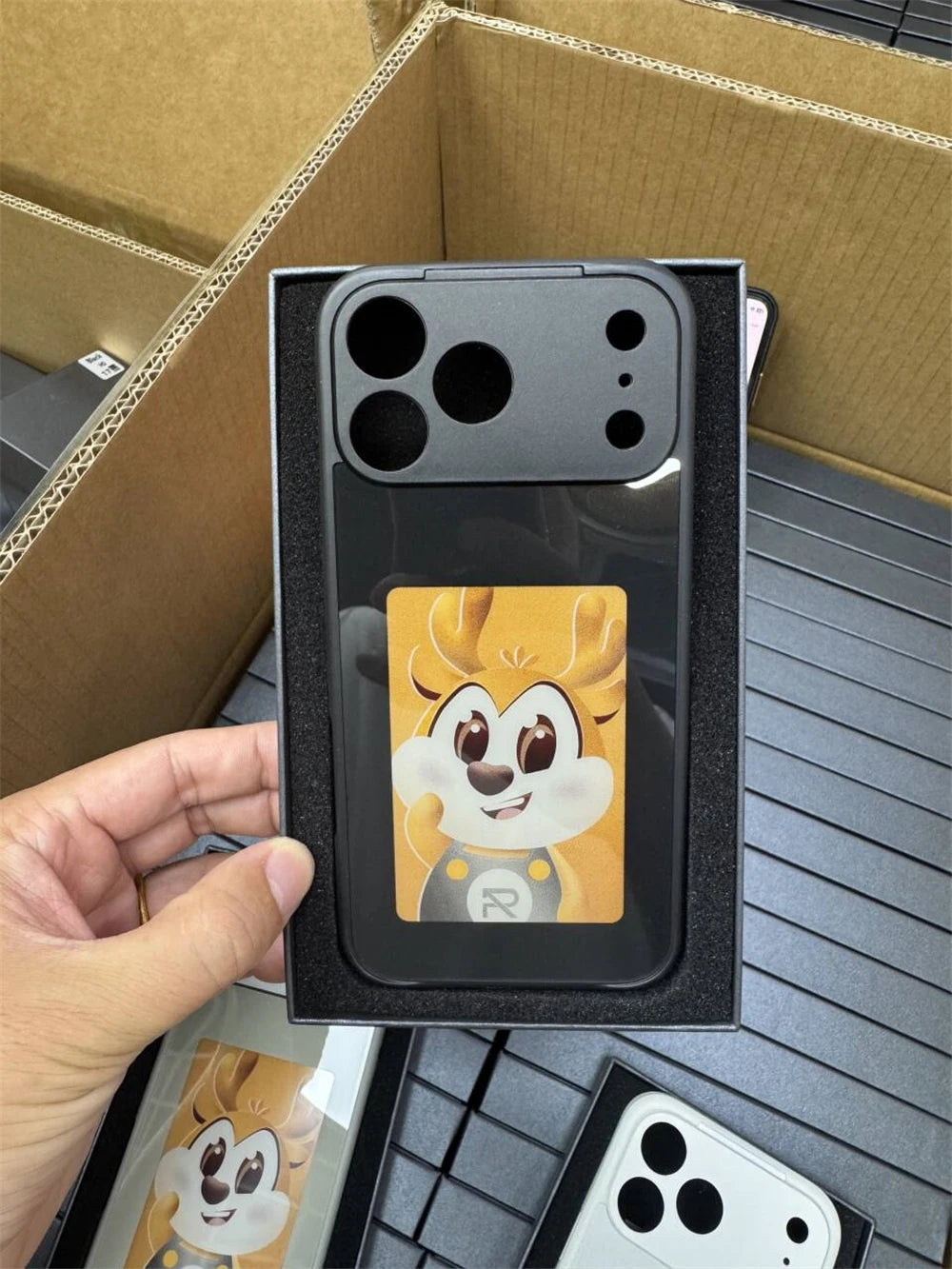 NFC Function AI Phone Cases For iPhone 17 16 15 14 13 Pro Max Plus Coque NFC DIY Luxury E ink Screen Display Custom Phone Case