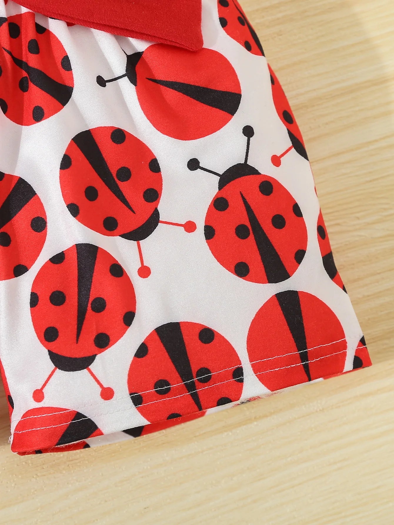 Summer Adorable Ladybug Outfit 2pcs Set for Baby Girls Sleeveless T-shirt +Causal Shorts Infant Newborn Cute Baby Girl  Clothes
