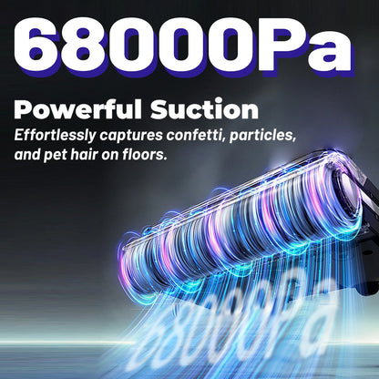 Yanhama Cordless Vacuum Cleaner - 68000Pa/550W Stick Vacuum with Charging Wall Dock, Lightweight Handheld Vacuum for Carpet
