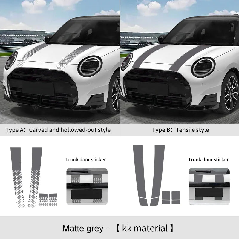 Car Engine Hood Vinyl Trunk Decal Stickers For Mini Cooper F56 F60 F55 F54 R56 R60 F65 F66 U25 J01 Countryman Car Accessories