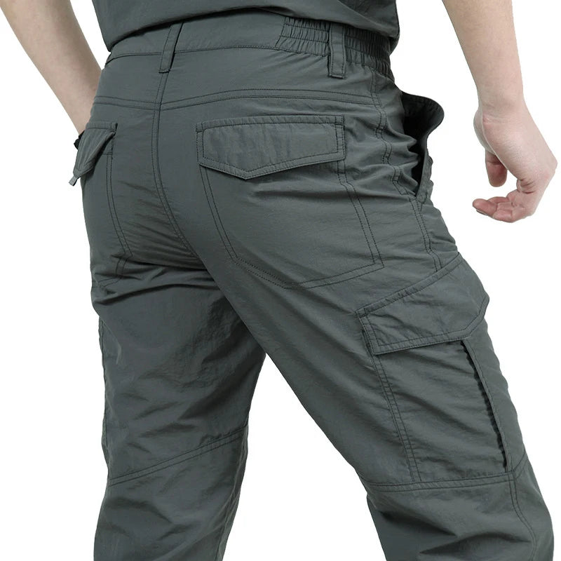 2026 Outdoor Waterproof Tactical Cargo Pants Men Breathable Summer Casual Army Military Long Trousers Male Quick Dry Cargo Pants