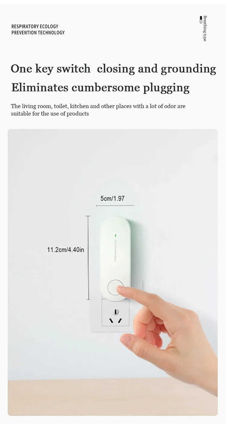Anion Air Purifier Portable Air Purification Plug-in Negative Ion Generator Odor Eliminator moke Remover Air Freshener Indoors