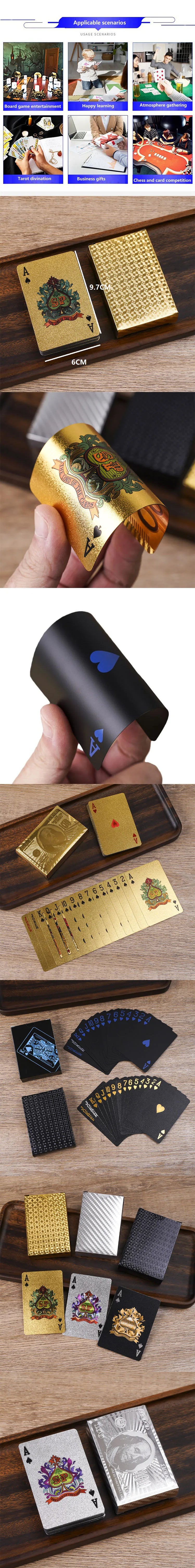 Plastic Poker Cards Professional Poker Deckplaying Cards Classic Carte Waterproof Wpt Poker Cards Games 54 Game Card PKP01