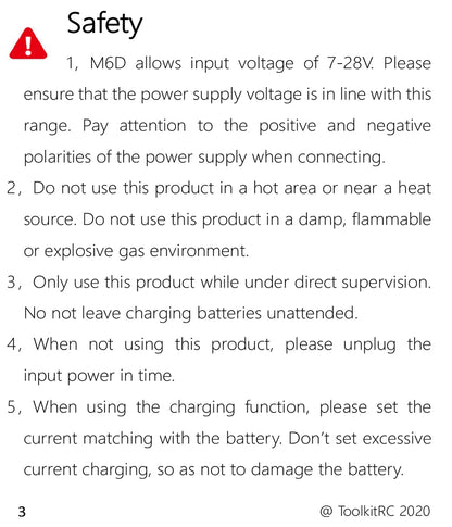 ToolkitRC M6D V3 Charger Black DC 500W Intelligent Dual Channel 1S 2S 3S 4S 5S 6S Toy Model Car Lithium Battery Fast Charging