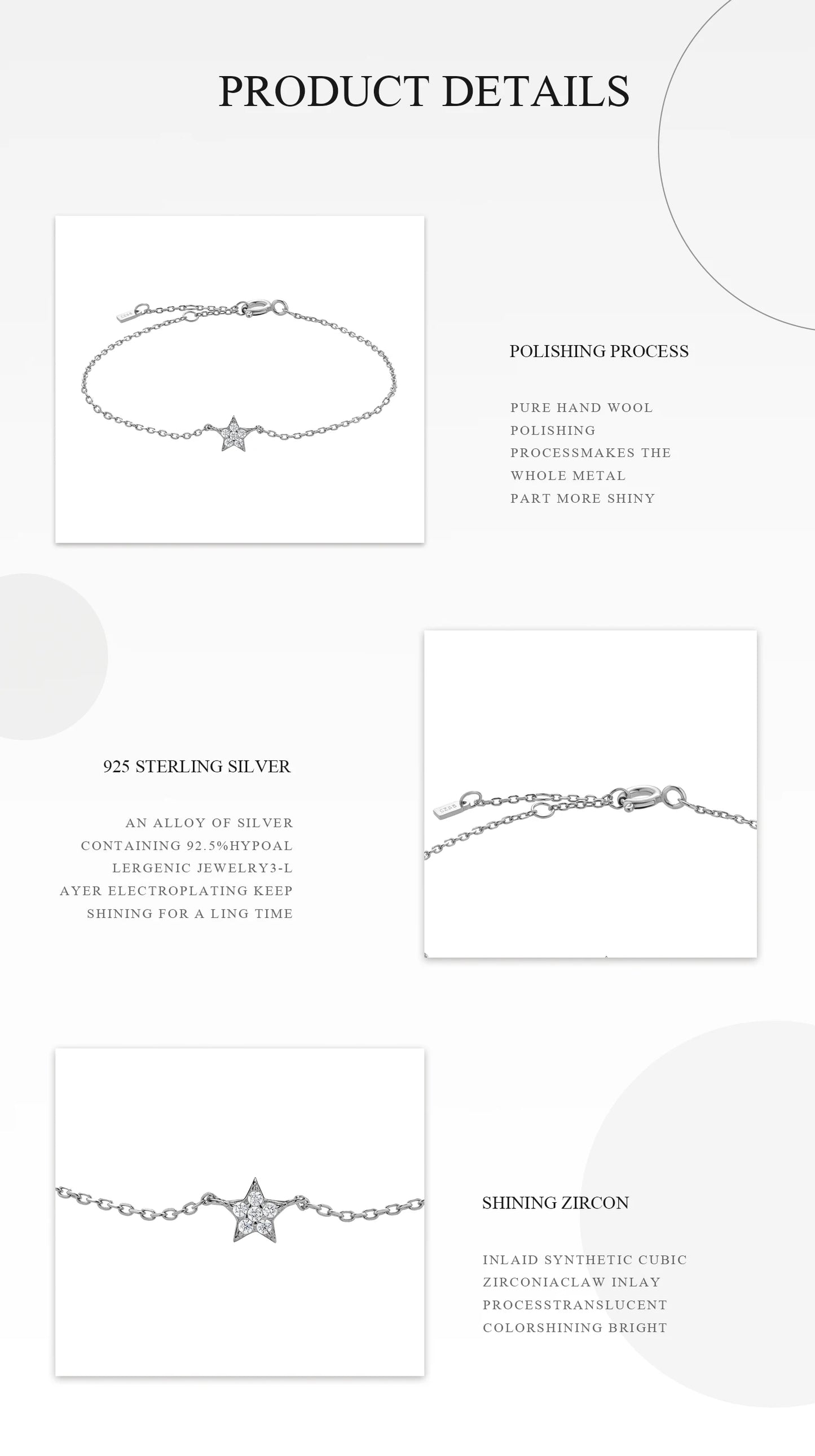 ANDYWEN 2020 New 925 Sterling Silver Gold Starry Sky Spakle Star Linked CZ Zircon Chain Bracelet Women Fine Jewelry Luxury