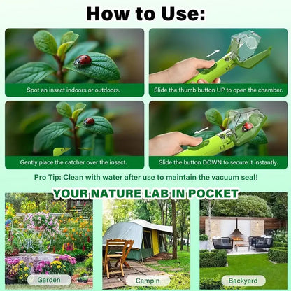 Outdoor Bug Catcher and Viewer 6X Observation Magnifier, Safe Backyard Exploration Insect Catcher for Nature Learning