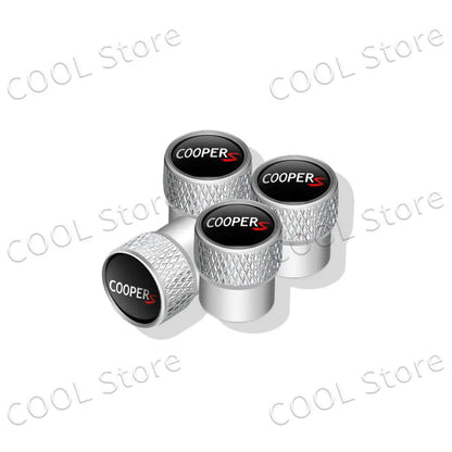 4Pcs Car Styling John Cooper Works Emblem Auto Wheel Tire Air Valve Caps Dust Cover For Mini Cooper S Logo R52 R53 R58 F55 F56