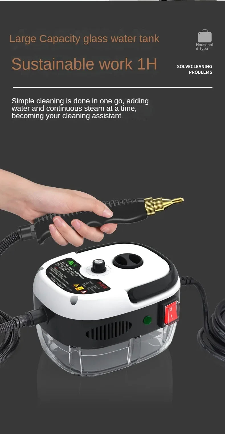 2500W High Temperature and Pressure Handheld Steam Cleaners Air Conditioner dog Hood Car Steam Clean V EU Plug