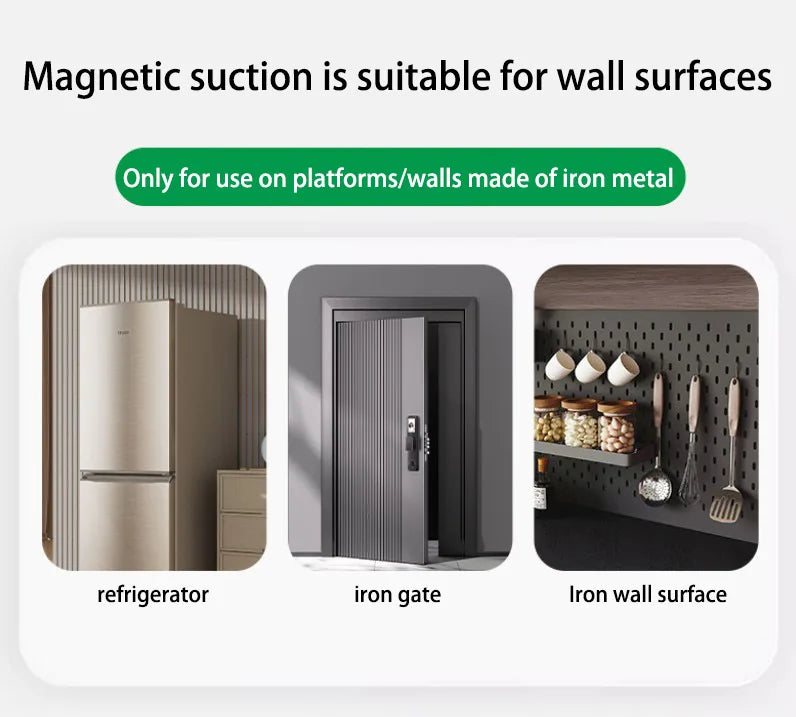 Magnetic Kitchen Refrigerator Storage Rack Without Punching Wall-mounted Condiments Spice Shelf Household Organizer