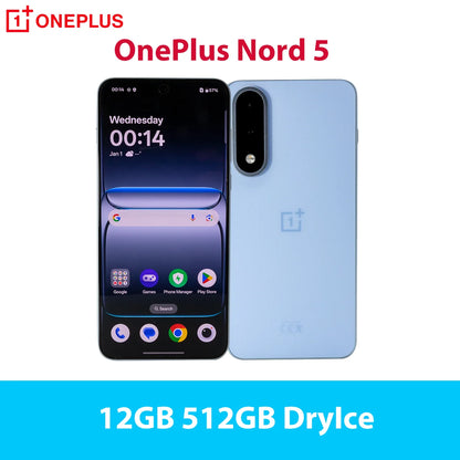 New OnePlus Nord 5 Smartphone 5G Snapdragon™ 8s Gen 3 6.83”AMOLED Display 144 Hz 5200mAh 80W SUPERVOOC 50MP Dual Cameras