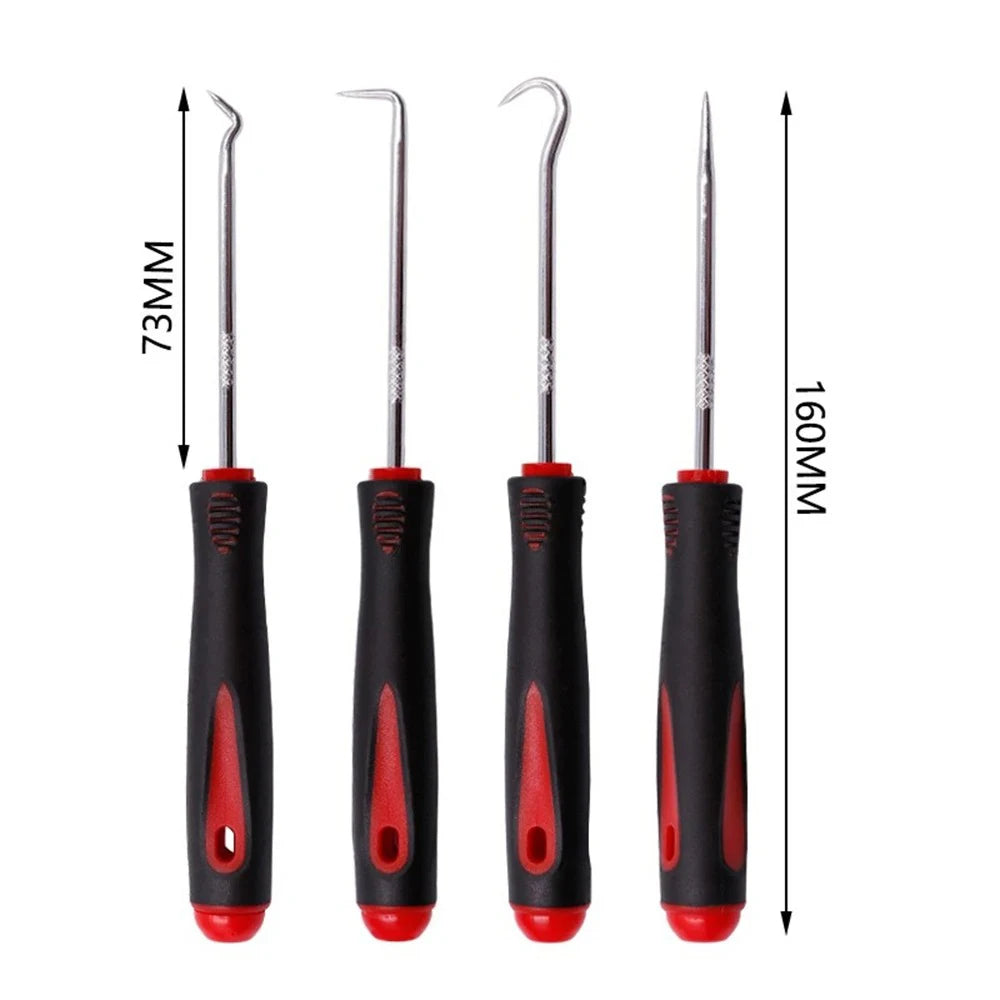 Car Auto Vehicle Oil Seal Screwdrivers Set O-Ring Seal Gasket Puller Remover Pick Hooks Tools Sealing Repair Tools 16cm 4Pcs