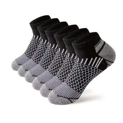 6 Pairs Men'S Short Sports Socks - Moisture-Wicking Breathable All-Season Athletic Low Tub Fashion Comfortable High-Quality