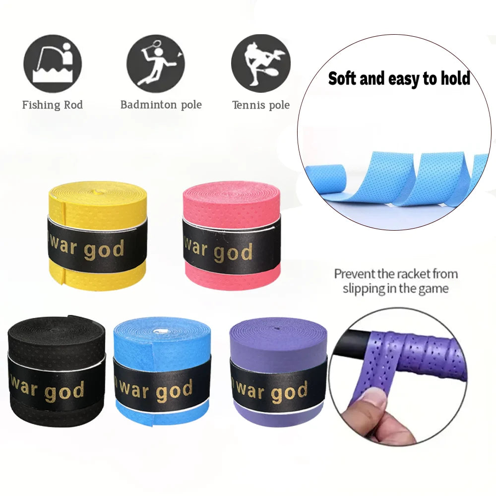 Tennis Racket Wrap Grip Rubber Pre-Cut Non-Slip, Sweat-Absorbing Hand Tape Badminton Pickleball Comfortable Cushion Grip