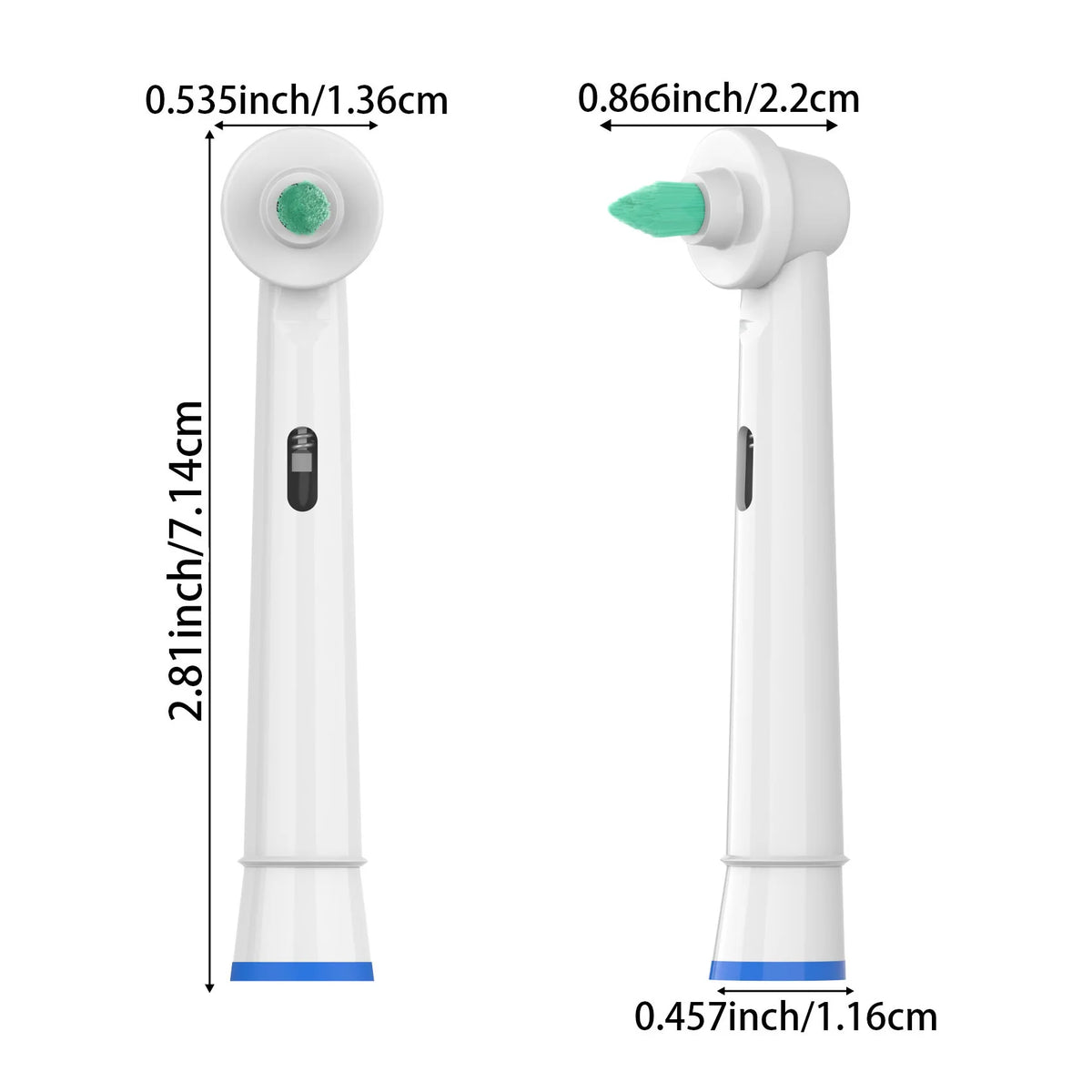 Replacement Brush Heads for Interdental/Braces Teeth, Oral Hygiene Wisdom Tooth Fissures, and Orthodontic Tip D100/D25/D30/D32