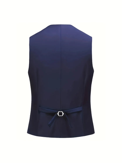 Men's 3pcs Suit Set, Jacket + Vest + Pants, Fashionable High-Quality, Suitable for Weddings, Parties and Formal Occasions