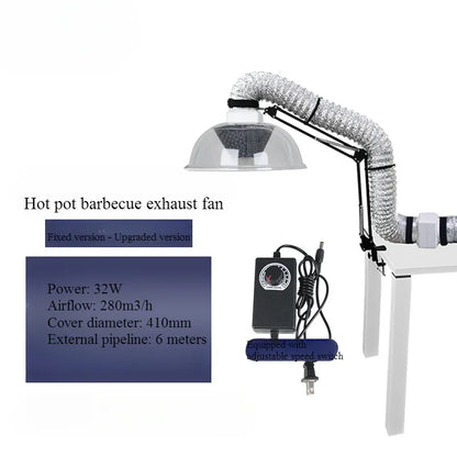 Home Barbecue Smoke Exhaust Fan Indoor Hotpot Smoke Exhaust Fan Outdoor Barbecue Folding Arm Equipment