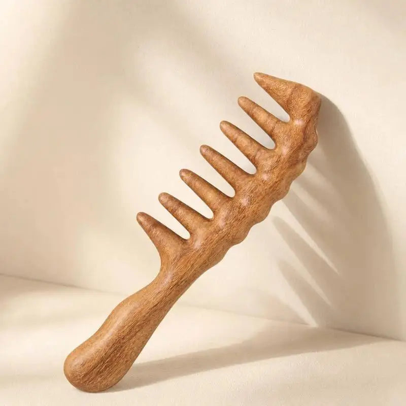 Natural Red Sandalwood Massage Comb 1Pcs Handmade Acupoint Massage Tool for Home SPA Hair Care