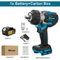 Gisam 2800N.M Brushless Electric Wrench 1/2 Inch Impact Wrench Electirc Screwdriver Drill Compatible with Makita 18V Battery Pin