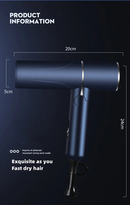 Hot Selling Professional Hair Dryer Negative Ion High Power Blue Light Foldable Electric Hair Dryer Salon Hair Tools Home