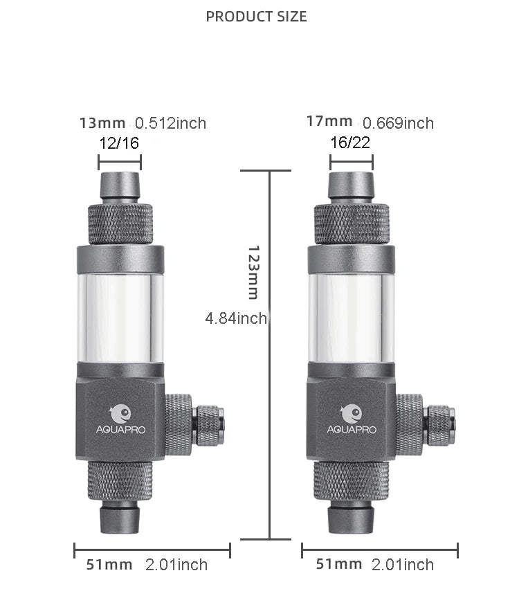 AQUAPRO External CO2 Atomizer Diffuser Sprayer Aquarium Fish Tanks Akvarium Filter Bucket Accessories Supplies Carbon Dioxide
