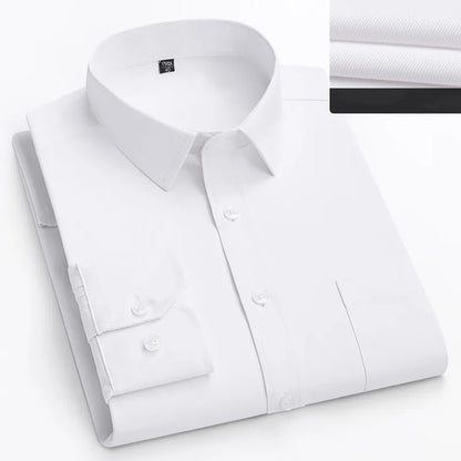  Super Big Size 11XL 10XL 9XL 8XL Dress Shirts For Men Long Sleeve Autumn Spring Regular Fit Social Business White Office Shirt