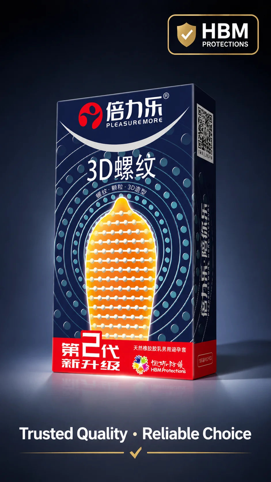 3D Ribbed Condoms 10pcs-50pcs Textured Studded Natural Latex Lubricated Men Extra Stimulation Smooth Silky Wet Sensation Beilile