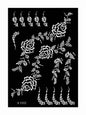 Flower Tattoo Stencil Reusable Henna Template for Hand and Body Henna Tattoo Design for Wedding Festival Party Tattoo Tools