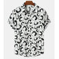3D Printed Leopard Shirt For Men Casual Fashion Summer Short Sleeves Hawaiian Beach Shirts Personality Lapel Aloha Button Blouse
