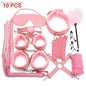 Erotic Bdsm Set Sexy Leather Plush Sex Toys Bondage Kit Handcuffs Feather Blindfold Flirt Exotic Accessories Couples Adult Games