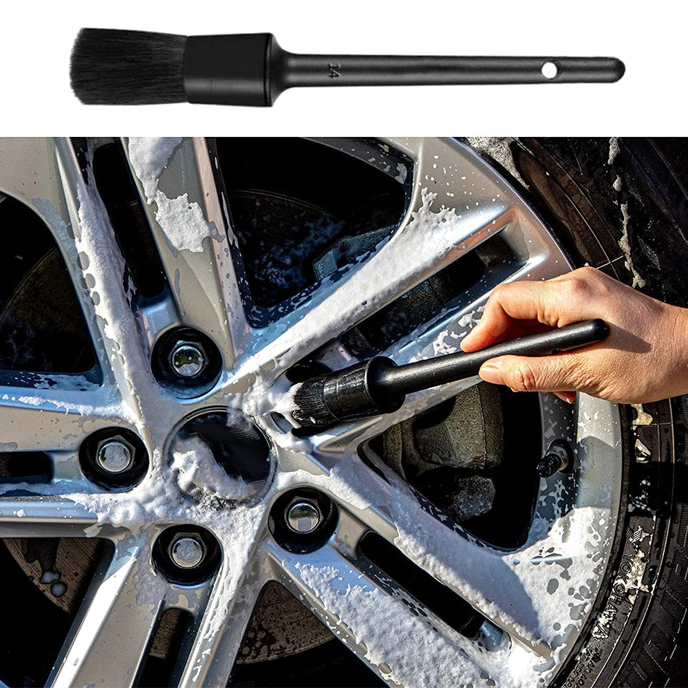 3/5PCS Car Detailing Brush Set Car Exterior Interior Boar Hair Bristle Brushes Dashboard Air Outlet Cleaning Brushes Tools