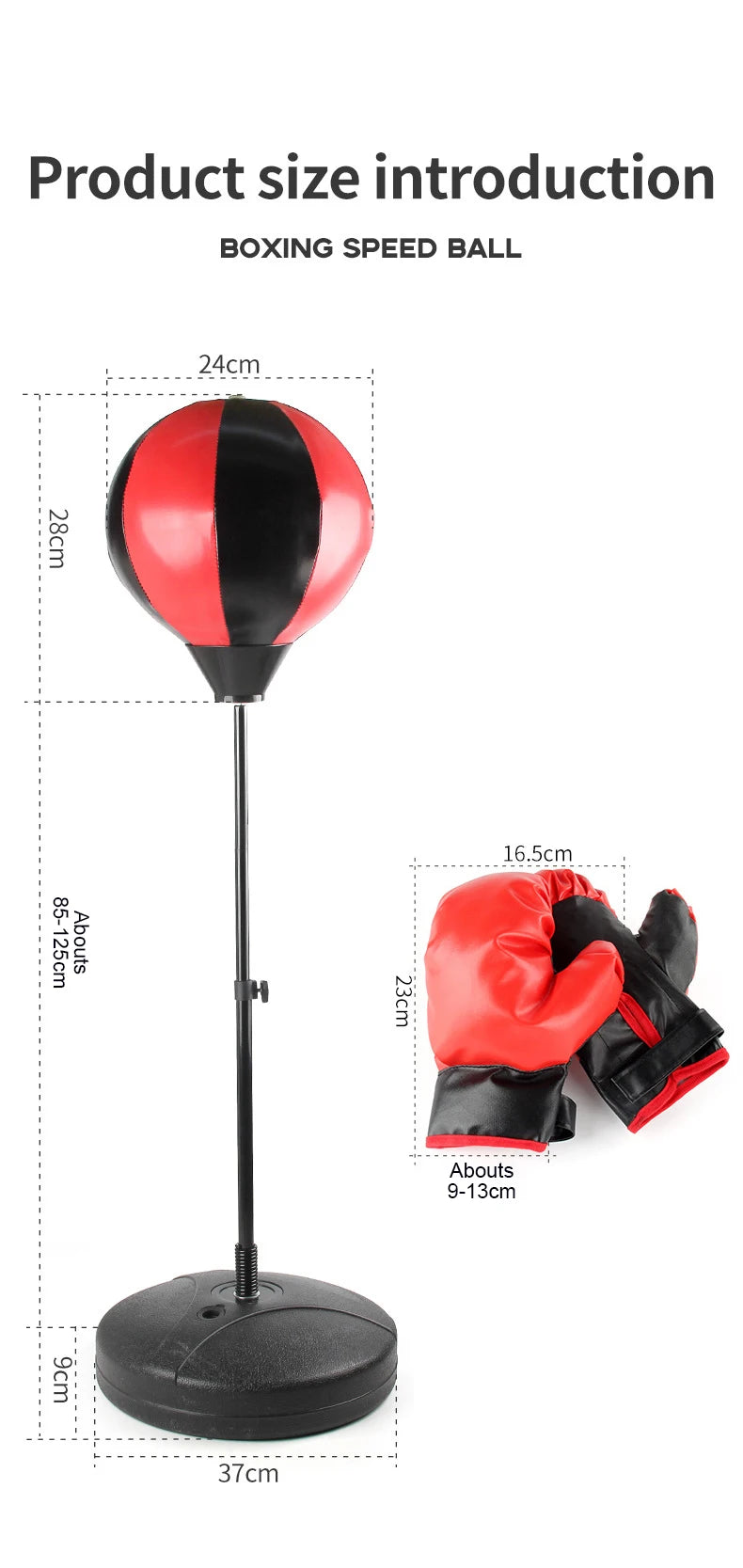 Children's Standing Inflatable Boxing Balls with Hand Pumps Gloves Sports Toys Indoor Outdoor Fun Sports Toy Set Christmas Gifts for Kids Boys and Girls Ship From Germany Fast Delivery