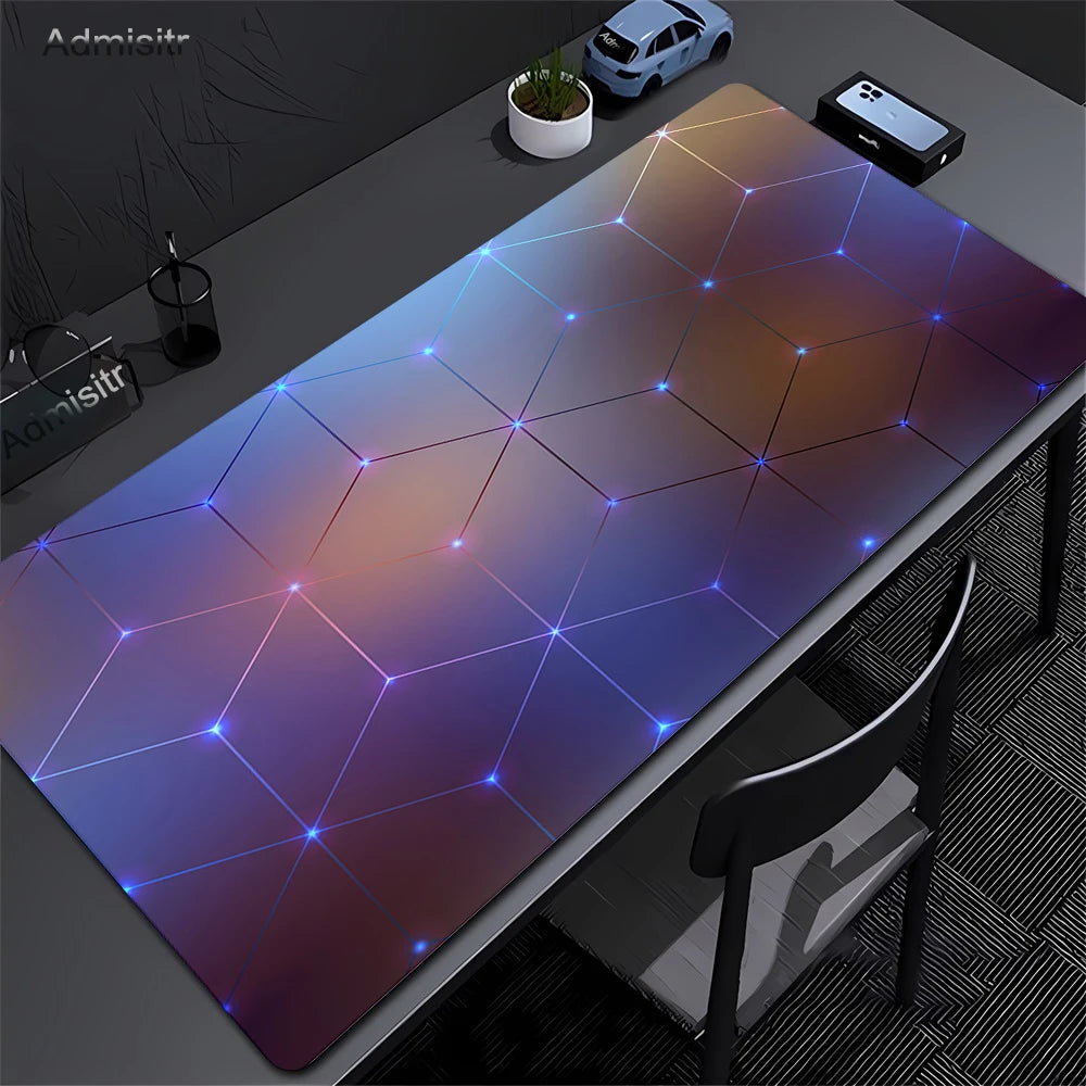 Geometric Large Mouse Pad 100x50cm Big Computer Mousepads Hexagon Mousepad Big Keyboard Mat Gamer Mouse Pads Non-SlipDesk Mats