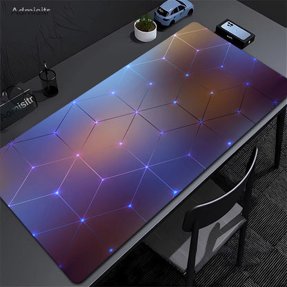 Geometric Large Mouse Pad 100x50cm Big Computer Mousepads Hexagon Mousepad Big Keyboard Mat Gamer Mouse Pads Non-SlipDesk Mats