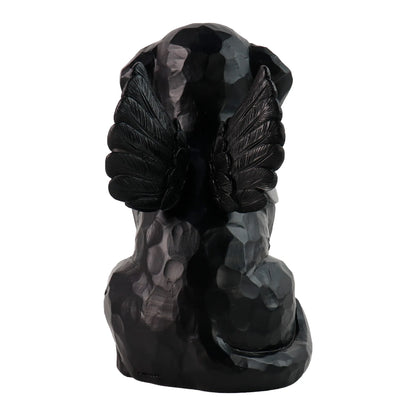 Hot-selling Standing Cat and Dog Urn Amazon Explosion Black Angel Pet Commemorative Urn Sealed Pet Ashes Urn Storage Box