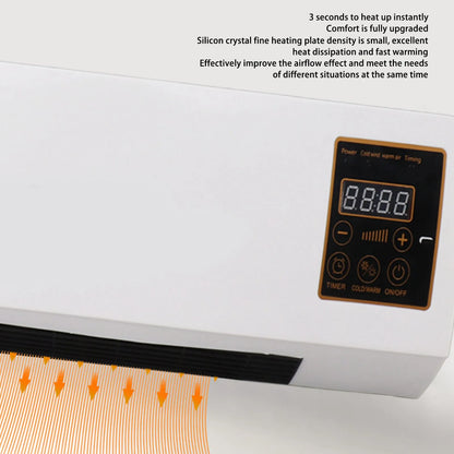 Wall Mounted Heating Machine Dual Use Highly Efficient Wide Angles Mobile Small  Heater US Plug 110V