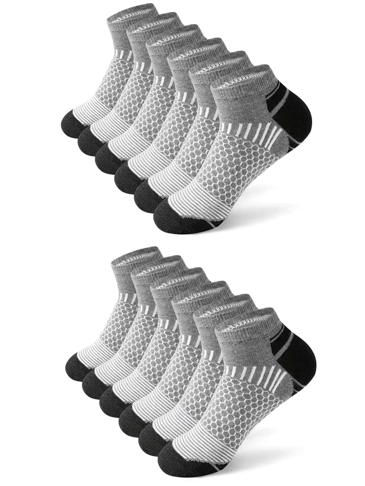 12Pairs High Qualit Athletic Socks Men's Ankle Socks Running Cyclling Waist Honeycomb Design And Firm Sports Leisure Socks Gifts