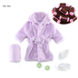 Baby Photo Shooting  Accessories Bath Robe Headwrap Plush Bathrobe Towel Infant Costume Photostudio Posing Suit Newborns Shower