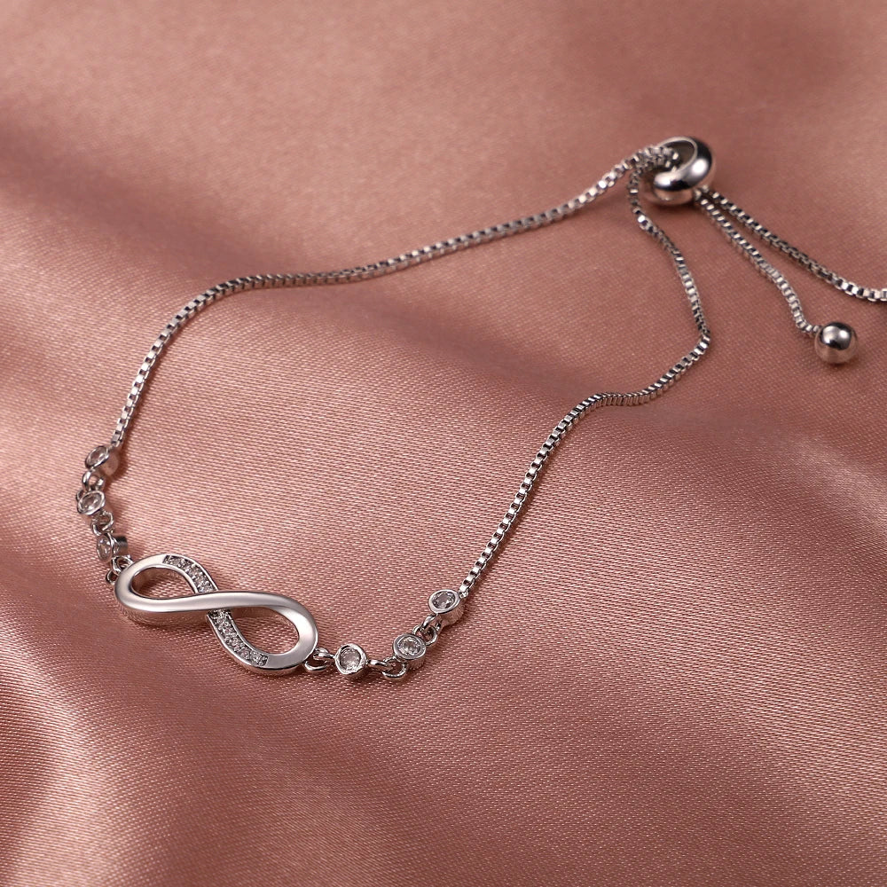 Bracelet Original 925 Silver Lucky Symbol Zircon Bracelet Luxury Jewelry For Woman Romantic Valentine's Day Jewelry Gifts