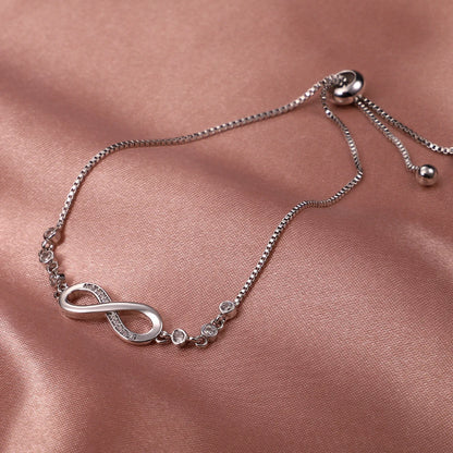 Bracelet Original 925 Silver Lucky Symbol Zircon Bracelet Luxury Jewelry For Woman Romantic Valentine's Day Jewelry Gifts