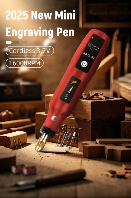 USB Rechargeable Cordless Engraving Pen Wireless Rotary Tool Portable Handheld Precision Engraver for Jewelry Glass DIY Craft