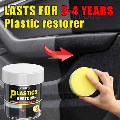 Car Plastic Restorer Back To Black Gloss Auto Interior Leather & Panel Renewal Wax Coating Agent Auto Polish And Repair Coating