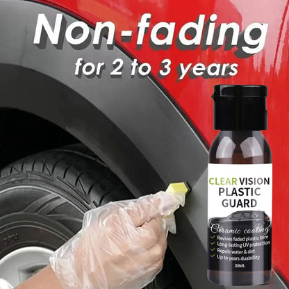 Car Plastic Restorer Ceramic Coating 2-3 Years Long-Lasting Protect Repair Whitening Black Shine Plastic Trim & Rubber Care P9