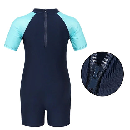 2-10T Summer Kids Boy Swimsuits Vacation Beach Pants Long sleeve Tops with Hat Toddler Sets Fashion Children Surfing Swim Suit