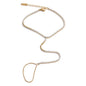 Yhpup Trendy Stainless Steel Zircon Beads Back of Hand Chain Finger Bracelet Fashion Chic Sexy Jewelry Waterproof Wholesale Gift