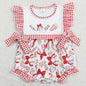 New Fashion Baby Infant Girls Rompers Bow Pink Flutter Sleeve Rompers Boutique Toddler Girls Bubble Rompers Onesie Wholesale Hot